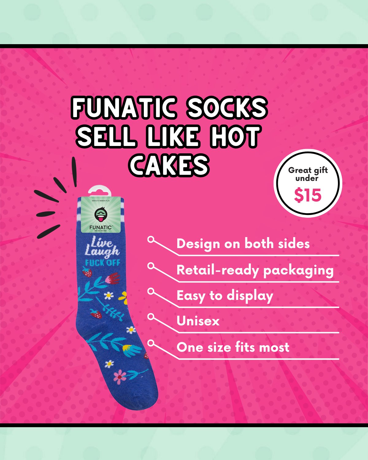 Live, Laugh, Fuck Off Socks | Curse Word Socks | Funny Socks - HER Home Design Boutique